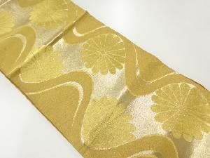 アンティーク　流水に花模様織出し袋帯（材料）